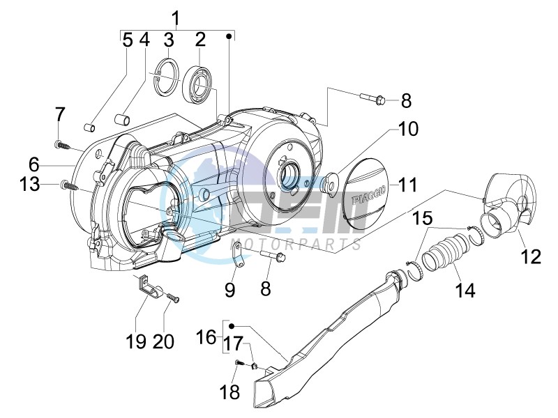 Crankcase cover - Crankcase cooling