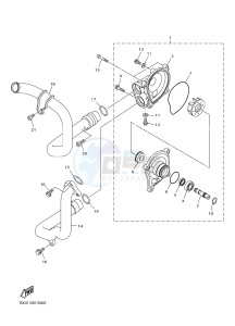 YZF-R1 998 R1 (BX41) drawing WATER PUMP