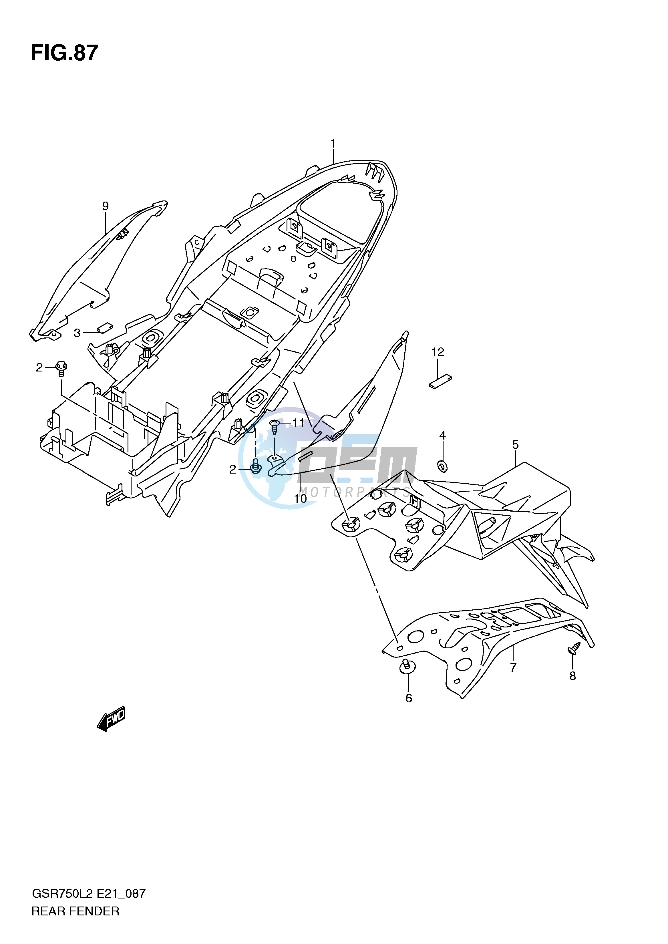 REAR FENDER (GSR750L2 E21)