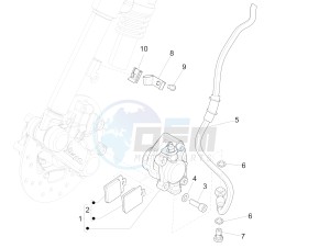 SPRINT 50 4T 3V 25 KMH E4 25 kmh (EMEA) drawing Brakes pipes - Calipers