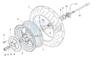 SR 50 H2O new ie AND carb. drawing Front wheel