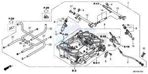 VFR800XC drawing THROTTLE BODY