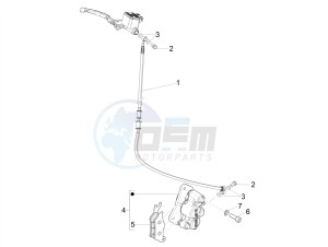 TYPHOON 50 2T EURO 4 (EMEA-APAC) drawing Brakes pipes - Calipers