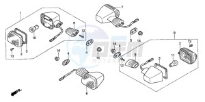 CBR600FS drawing WINKER (CBR600F4-CM)