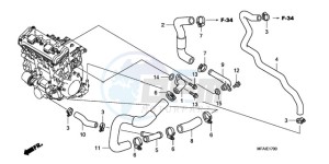 CBF1000T9 UK - (E / ABS MKH) drawing WATER PIPE