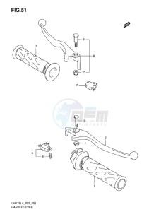 UH125 ABS BURGMAN EU drawing HANDLE LEVER