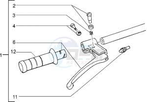 NRG 50 MC2 drawing Handlebars component parts