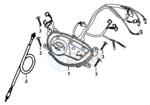 ORBIT III 50 25KMH (L8) NL drawing DASHBOARD / METER CABLE  / WIRE HARNESS