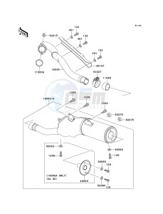 KLX 300 A [KLX300R] (A7-A9) [KLX300R] drawing MUFFLER-- S- -