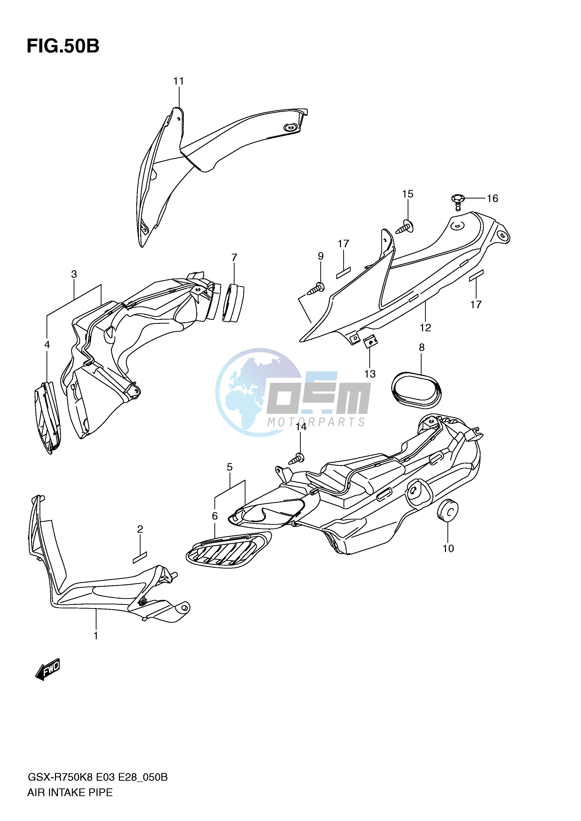 AIR INTAKE PIPE (MODEL L0)