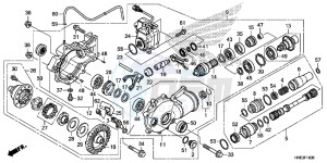 TRX500FA5H TRX500FA ED drawing FRONT FINAL GEAR