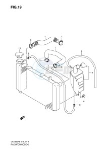 LT-Z400 (E19) drawing RADIATOR HOSE