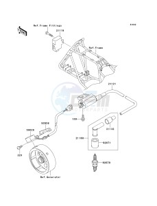 KLF 250 A [BAYOU 250] (A6F-A9F) A8F drawing IGNITION SYSTEM