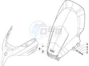 X Evo 250 Euro 3 drawing Windshield - Glass