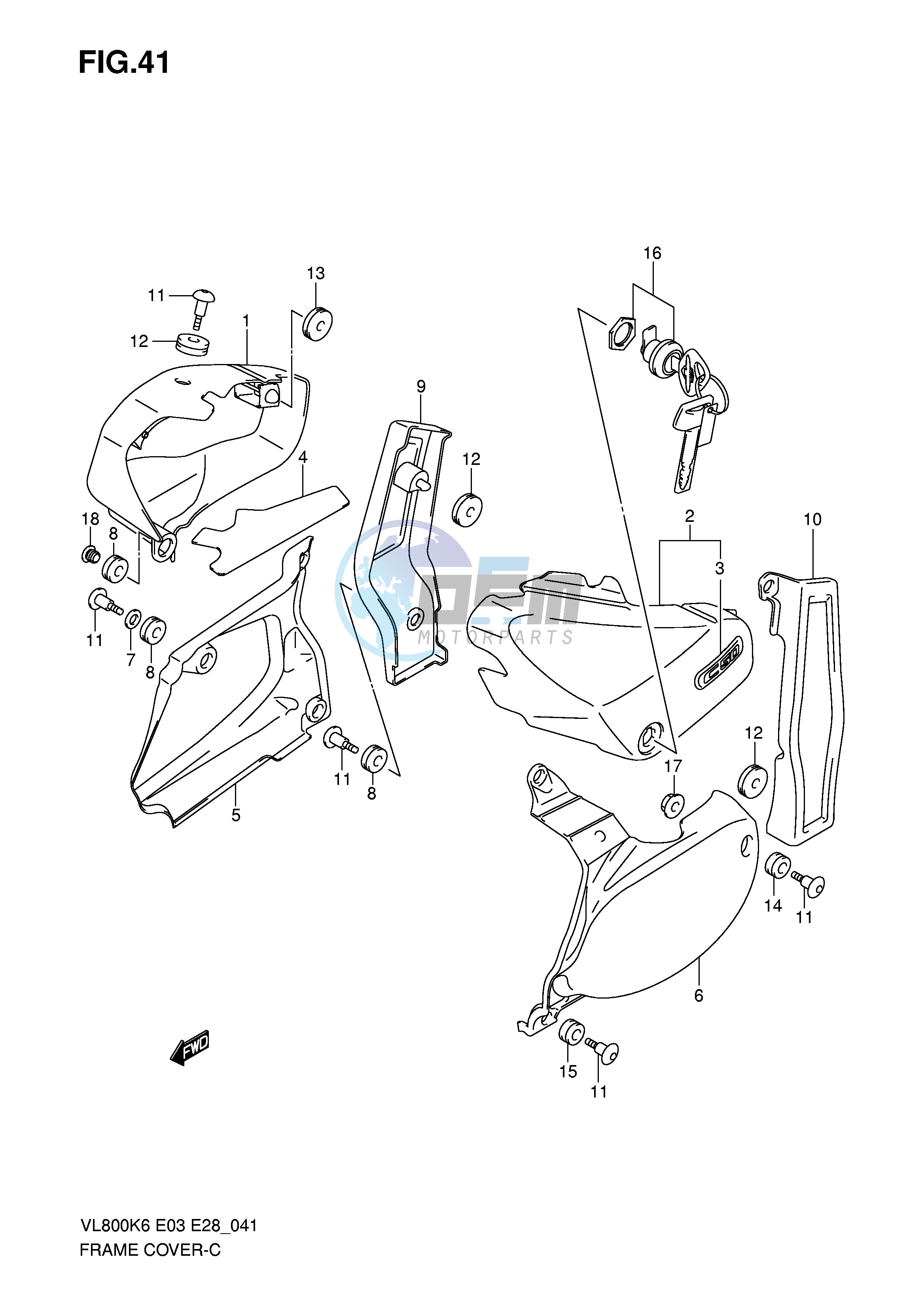 FRAME COVER (VL800K6 TK6)