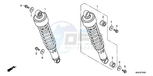 CB1100AD CB1100 ABS UK - (E) drawing REAR CUSHION