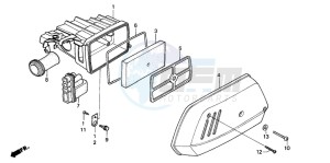 SH50 SCOOPY drawing AIR CLEANER