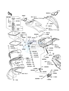 JET SKI ULTRA 300X JT1500HCF EU drawing Hull Front Fittings