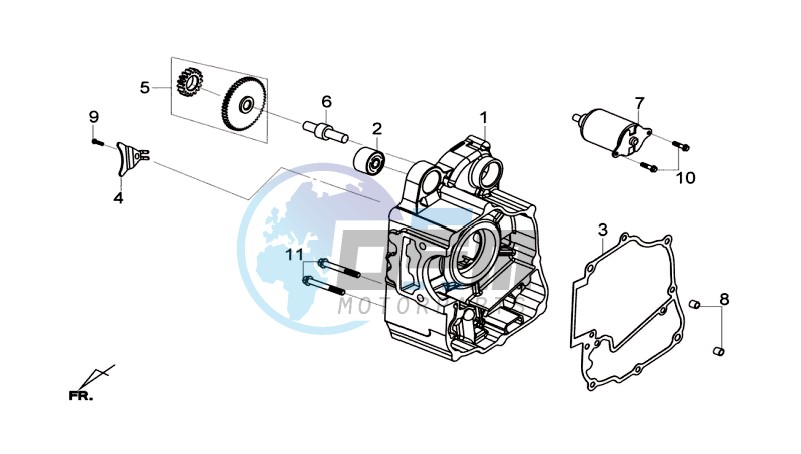 CRANKCASE RIGHT / START MOTOR