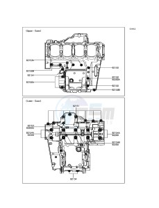 Z900 ABS ZR900BHF XX (EU ME A(FRICA) drawing Crankcase Bolt Pattern