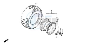 TRX90EX SPORTRAX90 drawing REAR WHEEL