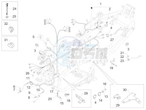 MP3 500 Sport Business ABS E3-E4 (NAFTA) drawing Main cable harness