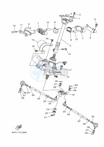 YFM700FWAD YFM7NGPLK (B4FR) drawing STEERING