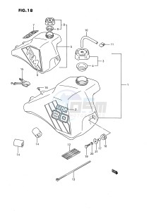 RM80 (E24) drawing FUEL TANK (MODEL G H)