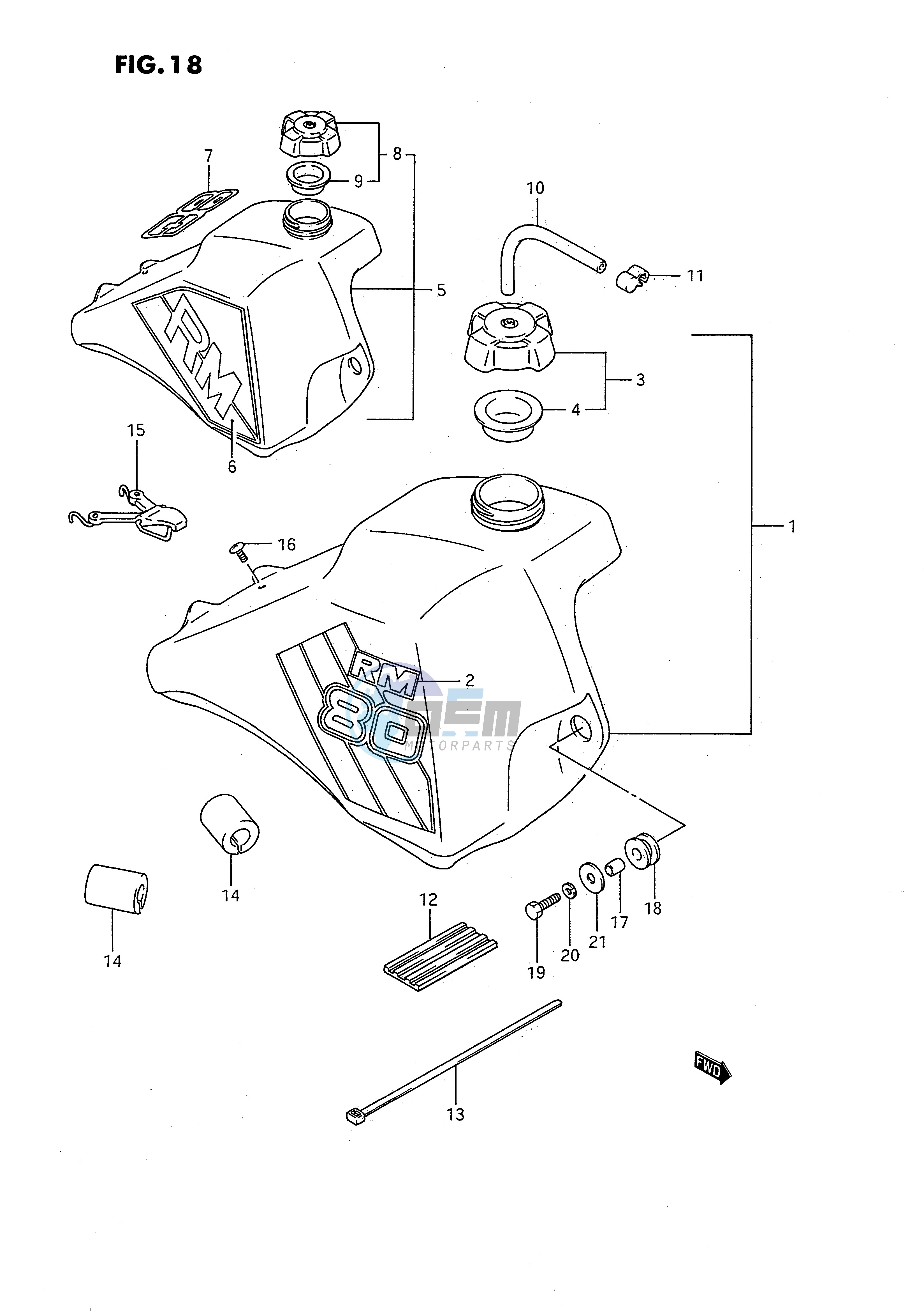 FUEL TANK (MODEL G H)