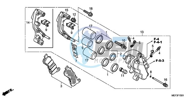 FRONT BRAKE CALIPER (FJS4 00D9/FJS400A)