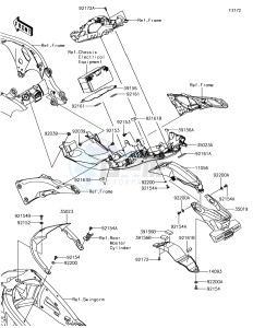 NINJA ZX-10R ZX1000SHF XX (EU ME A(FRICA) drawing Rear Fender(s)