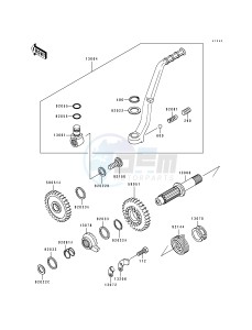 KX 500 E [KX500] (E9) [KX500] drawing KICKSTARTER MECHANISM