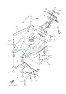 YFZ450R (BW2P) drawing FUEL TANK