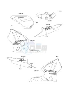 ZX 1200 B [NINJA ZX-12R] (B1-B4) [NINJA ZX-12R] drawing DECALS-- RED- --- B2- -