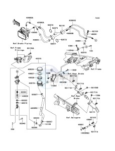 ZZR1400 ABS ZX1400B7F FR GB XX (EU ME A(FRICA) drawing Rear Master Cylinder