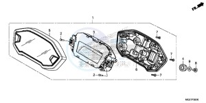 CB500XD CB500X Continue » UK - (E) drawing METER