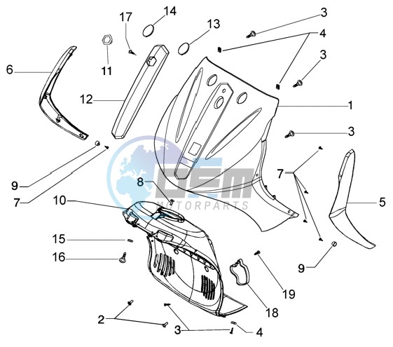 Shield - wheel compartment