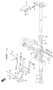 DF 9.9A drawing Swivel Bracket w/Remote Control