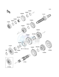 KX 250 W [KX250F MONSTER ENERGY] (W9FA) W9F drawing TRANSMISSION