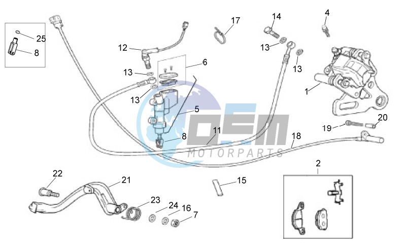 Rear brake caliper