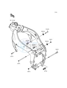 NINJA ZX-6R ZX600RFF FR GB XX (EU ME A(FRICA) drawing Engine Mount