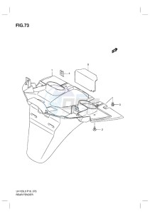 UH125ZE BURGMAN EU drawing REAR FENDER