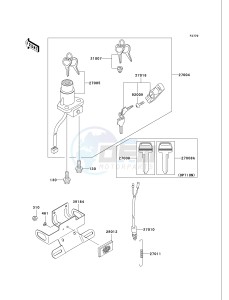 KH 125 M [2000] (M5-M9) drawing IGNITION SWITCH