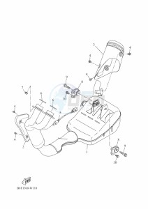 TRACER 700 MTT690-A (B4T1) drawing EXHAUST