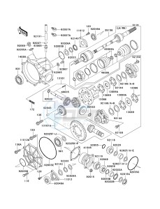 KAF 620 E [MULE 3010 4X4] (E6F-E8F) E6F drawing DRIVE SHAFT-FRONT