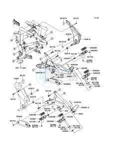 ER-6n ABS ER650DBF XX (EU ME A(FRICA) drawing Footrests