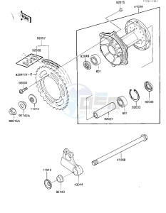 KX 125 E [KX125] (E2) [KX125] drawing REAR HUB_CHAIN