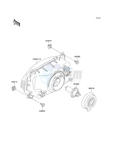 ZX 600 E [NINJA ZX-6] (E7-E9) [NINJA ZX-6] drawing HEADLIGHT-- S- -