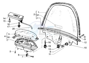 Hexagon GTX 125-180 drawing Speedometer - Windscreen