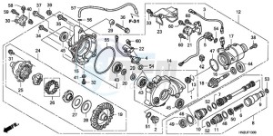 TRX500FA9 Australia - (U) drawing FRONT FINAL GEAR